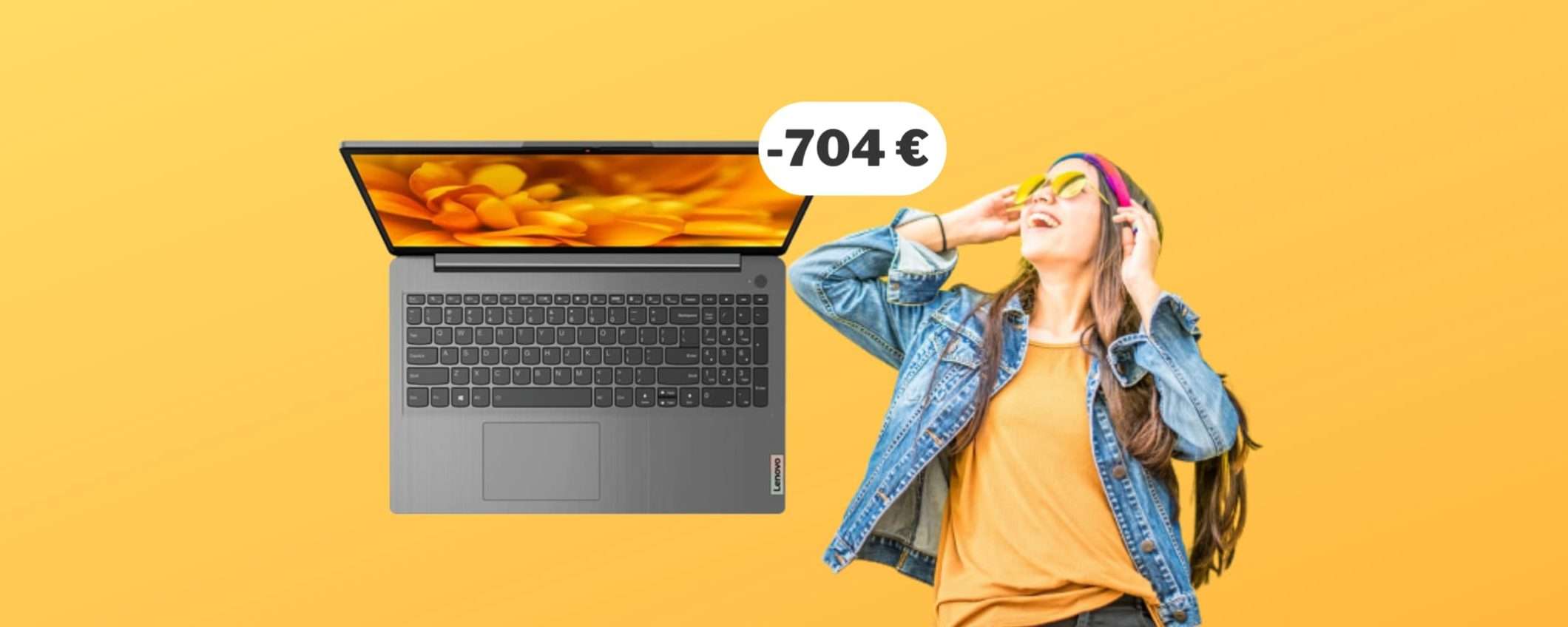 Lenovo IdeaPad 3i Gen 6: SCONTO CLAMOROSO su Monclick (-704€)