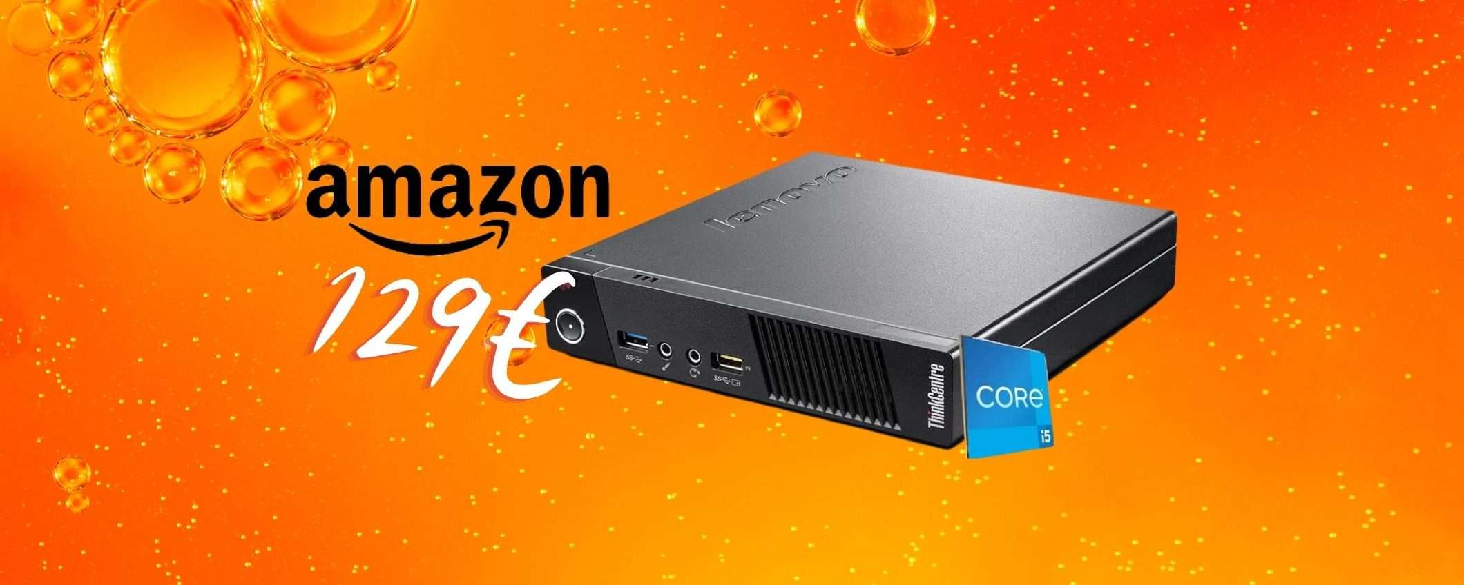 Lenovo: mini PC con i5 e SSD da 256GB a 129€ (ricondizionato garantito)