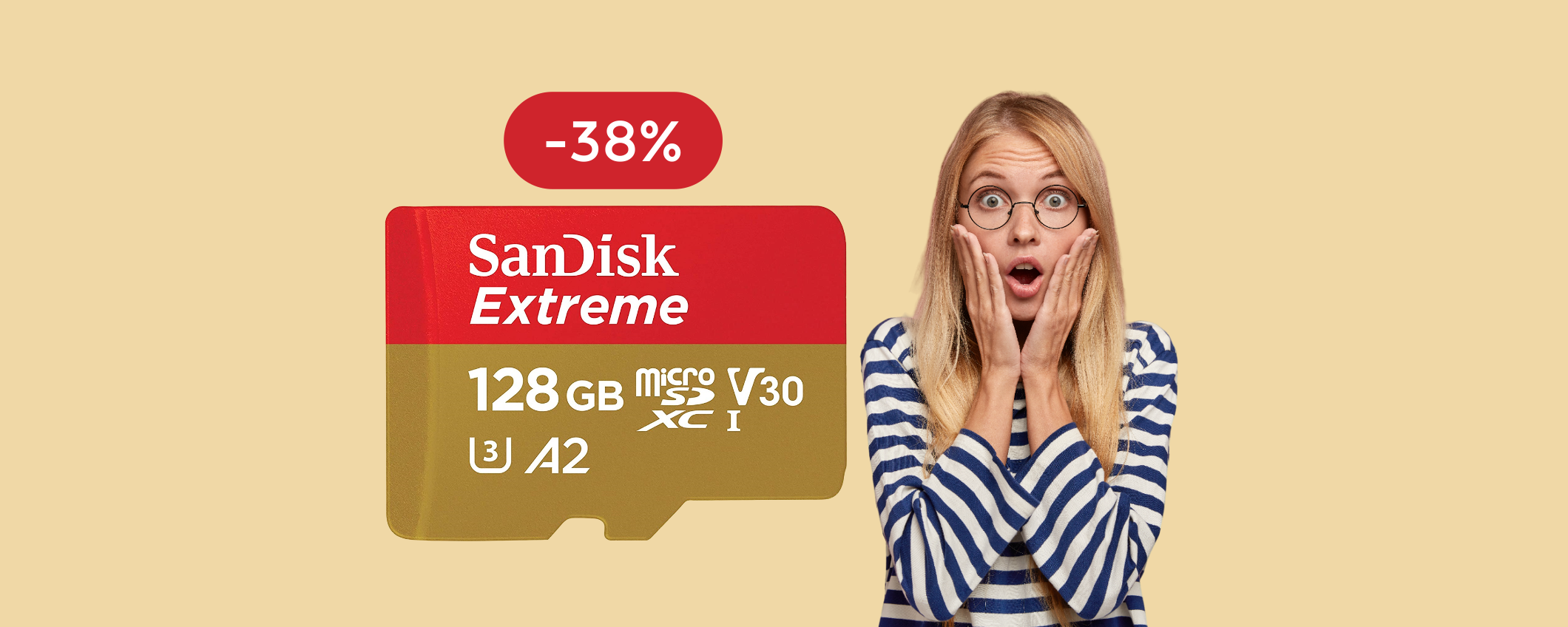 MicroSD 128GB SanDisk ad un prezzo che sfiora il ridicolo: solo 28€