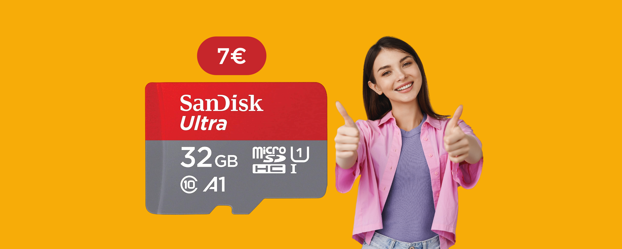 MicroSD SanDisk 32GB praticamente regalata ad appena 7€