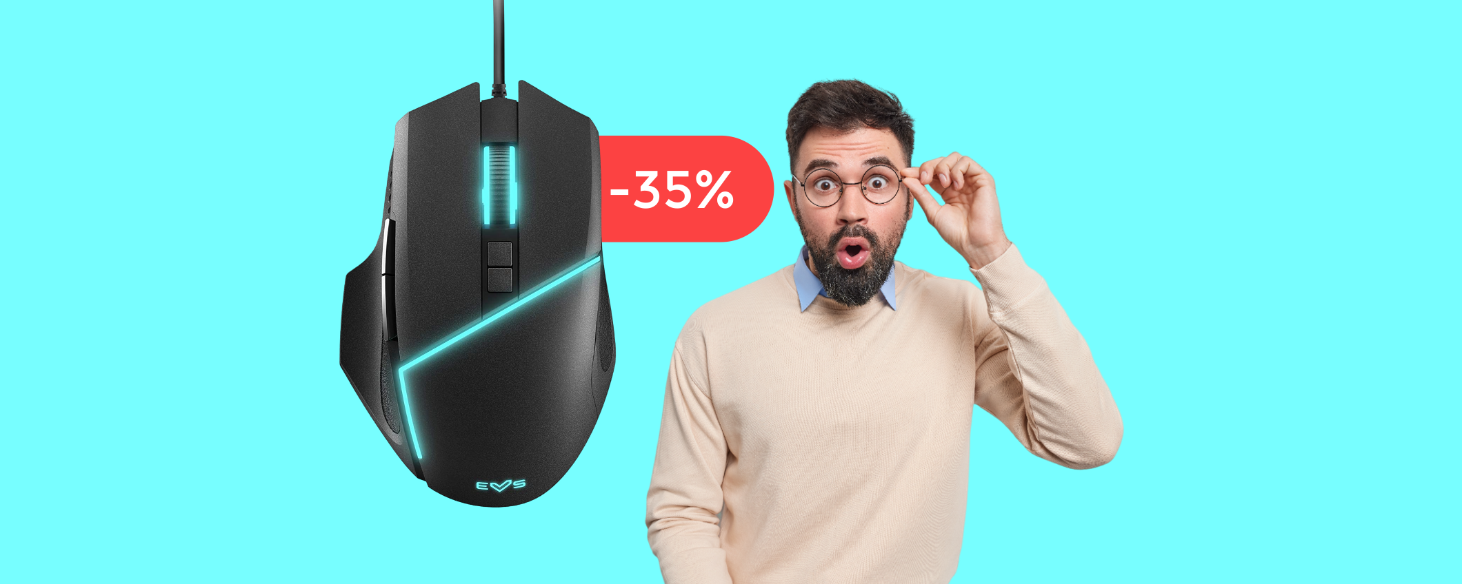 Mouse gaming con luci LED, bellissimo ed INFALLIBILE: follia a 12€