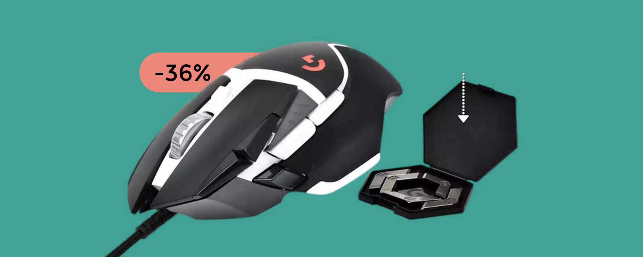 Mouse Logitech con sensore SUPER preciso e peso REGOLABILE (-36%)