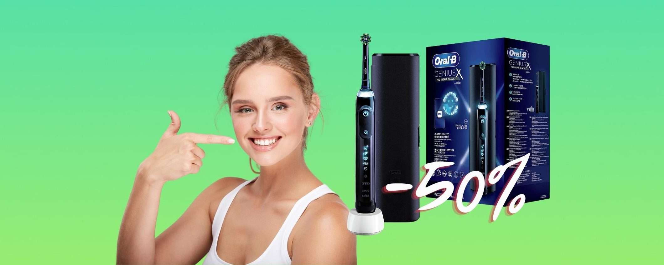 Oral-B Genius X: spazzolino elettrico a METÀ PREZZO su Amazon