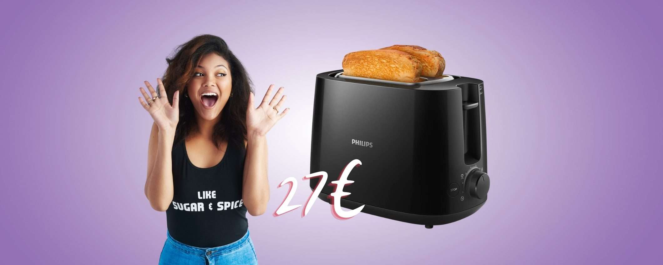 Philips: tostapane con 8 impostazioni, scongelamento e scalda brioche