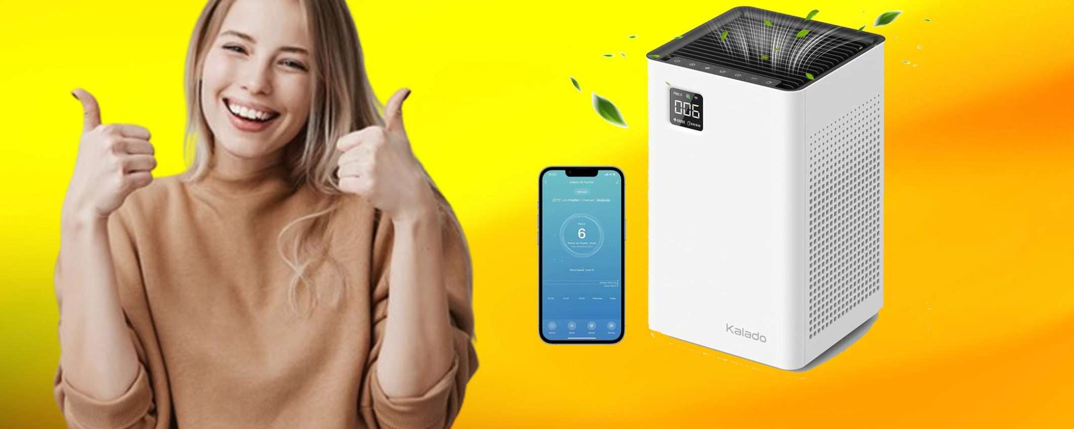 Purificatore d'aria Kalado oggi tuo con sconto TOP su Amazon(-120€)