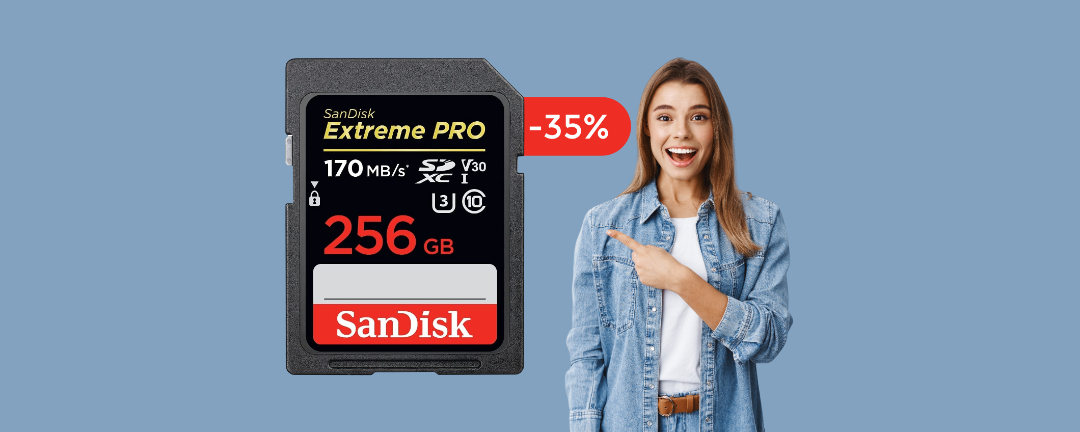 Scheda SD 256GB: acquistandola OGGI puoi RISPARMIARE 40€