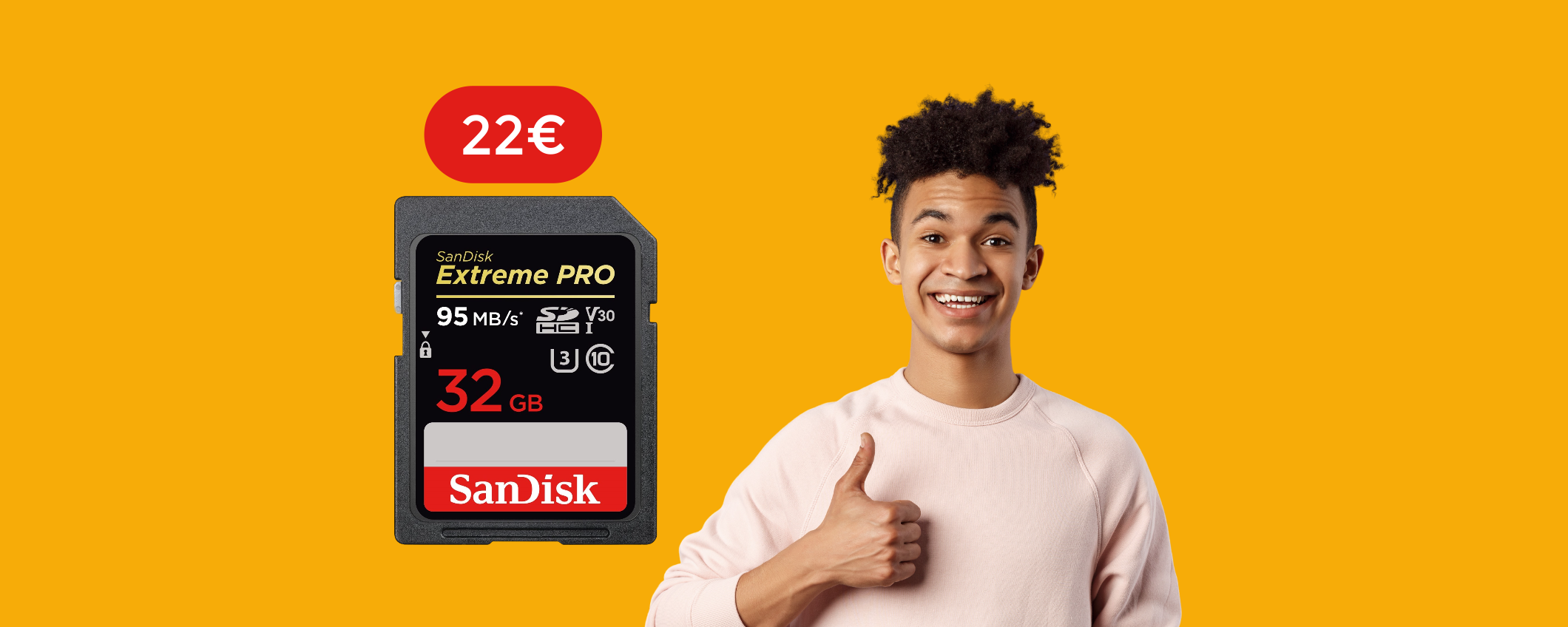 Scheda SD 32GB SanDisk, VELOCE e RESISTENTE: un affare a 22€