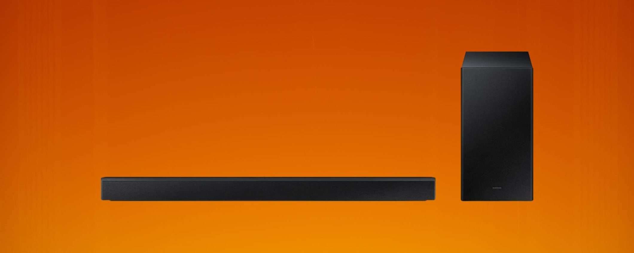 Questa soundbar di Samsung offre un audio immersivo ad un prezzo ridicolmente basso