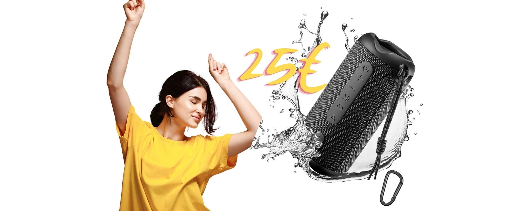 Speaker Bluetooth portatile con 24h di autonomia a MENO di 25€