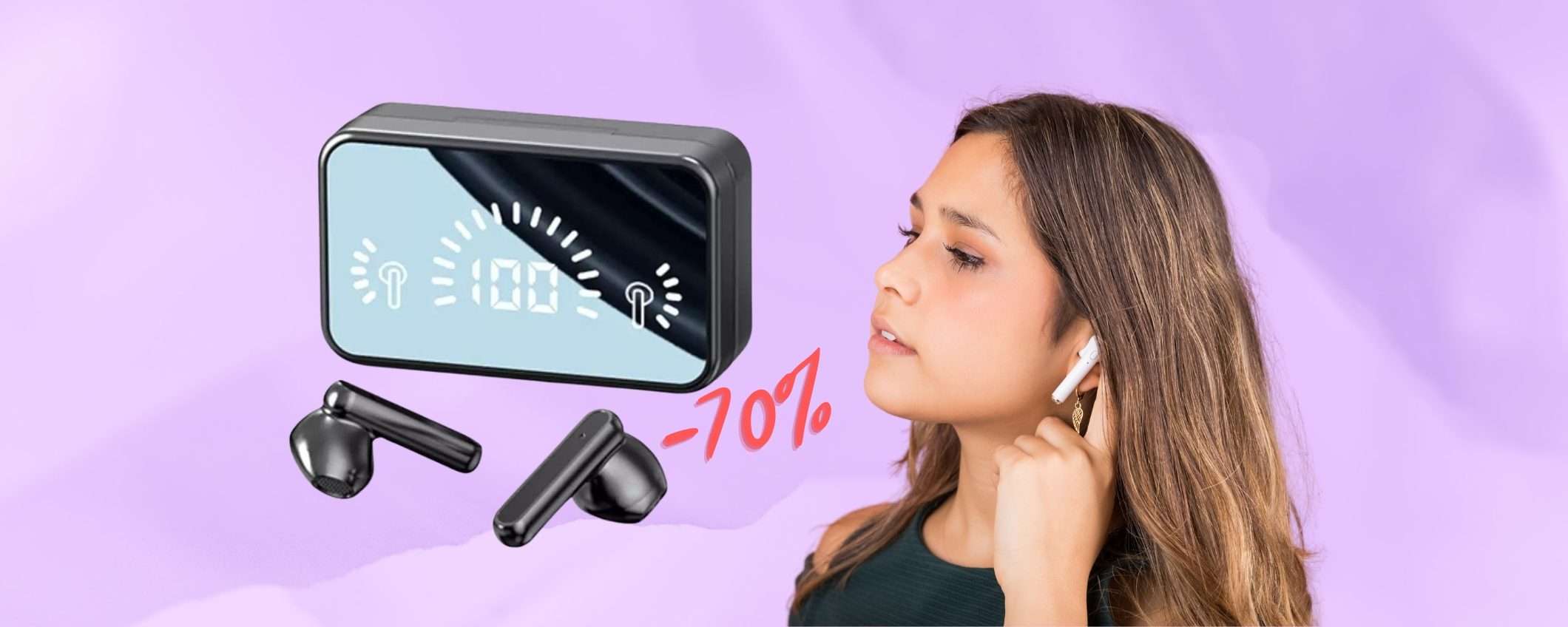 Spunta il COUPON del 70% e questi auricolari wireless sono tuoi a 23€