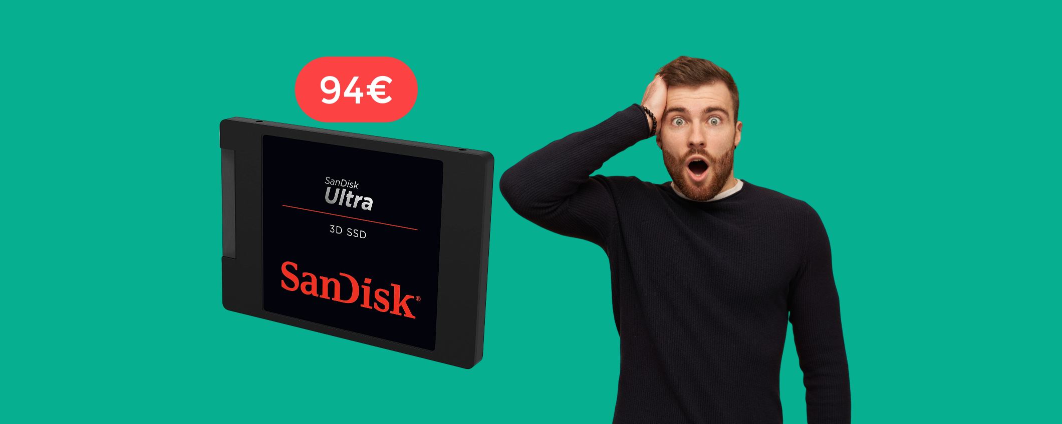 SSD SanDisk 1TB: l'AFFARE della giornata ad un prezzo di appena 94€