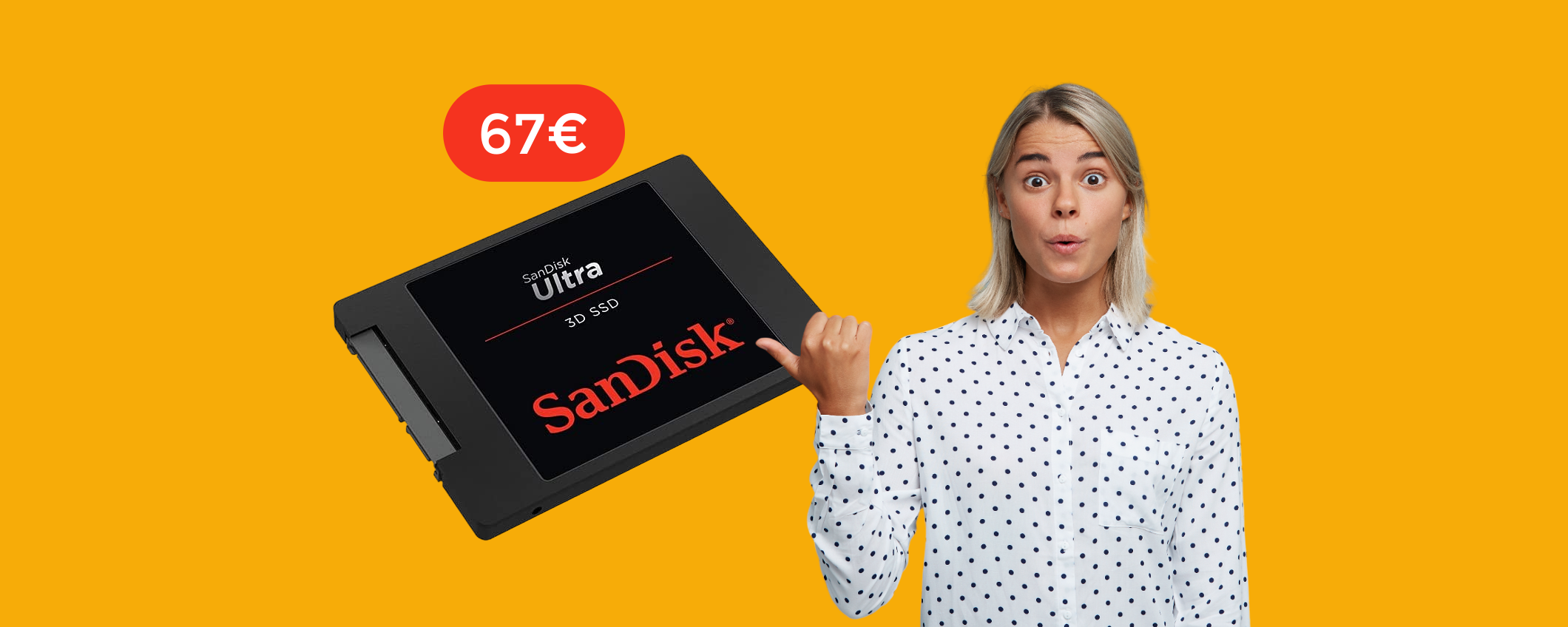 SSD SanDisk 500GB: una bella ACCELERATA al tuo PC con soli 67€