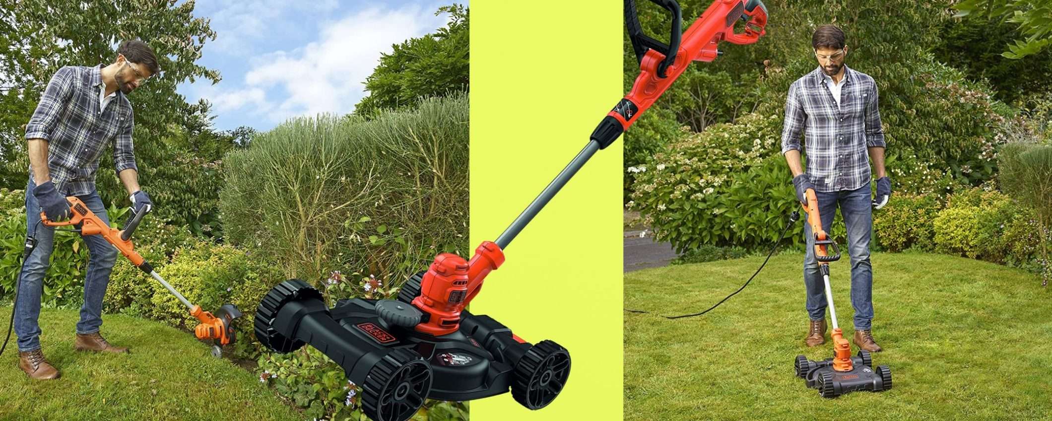 Da Black+Decker, la GENIALATA: tagliaerba 2 in 1 minimo sforzo, massima resa (83€)