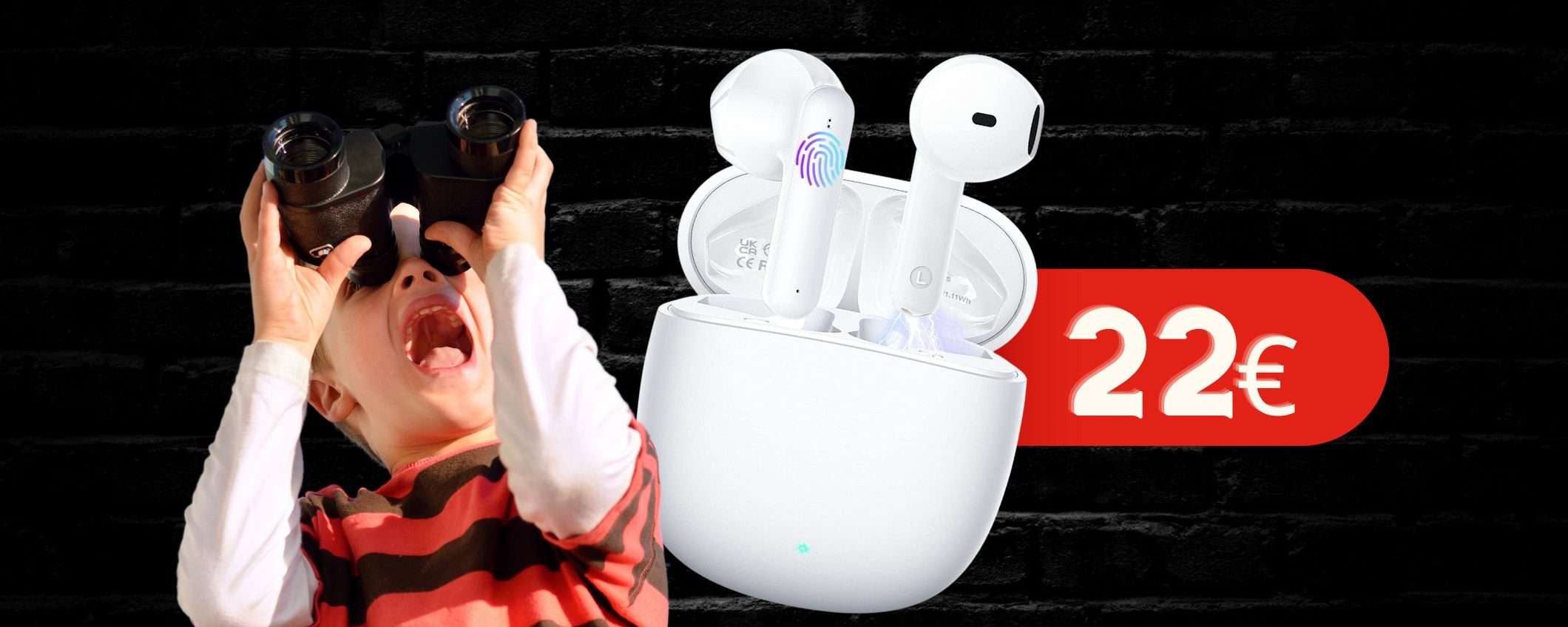 Lascia stare le AirPods, auricolari TWS uguali ad appena 22€ (-67%)