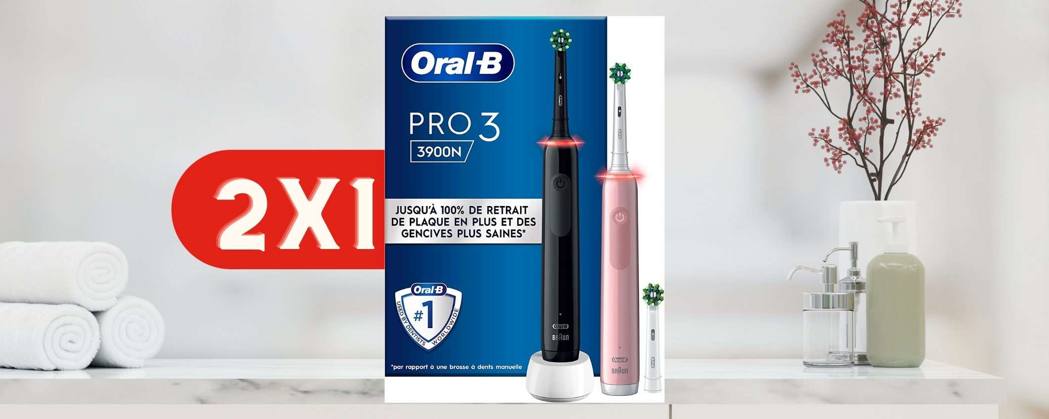 Oral-B Pro 3, non uno ma bensì 2 spazzolini elettrici a prezzo SHOCK