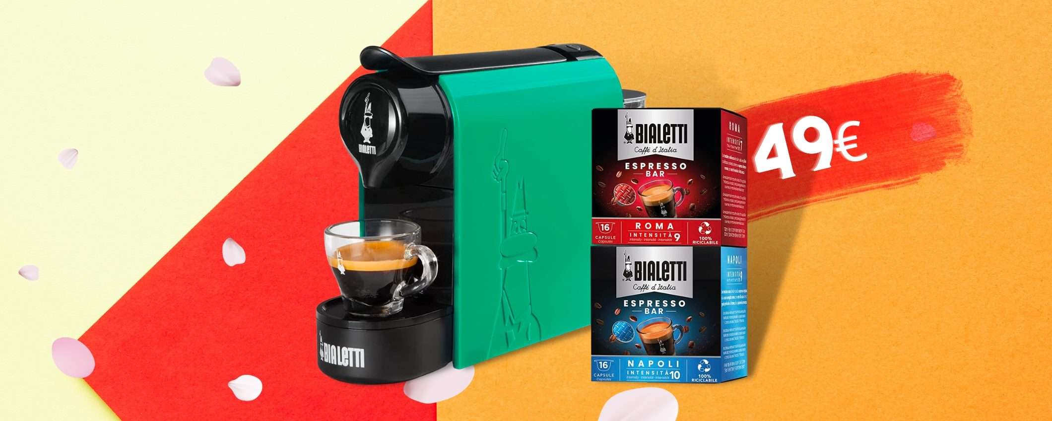 Bialetti Gioia + 32 capsule: la macchinetta perfetta a 49€, CORRI