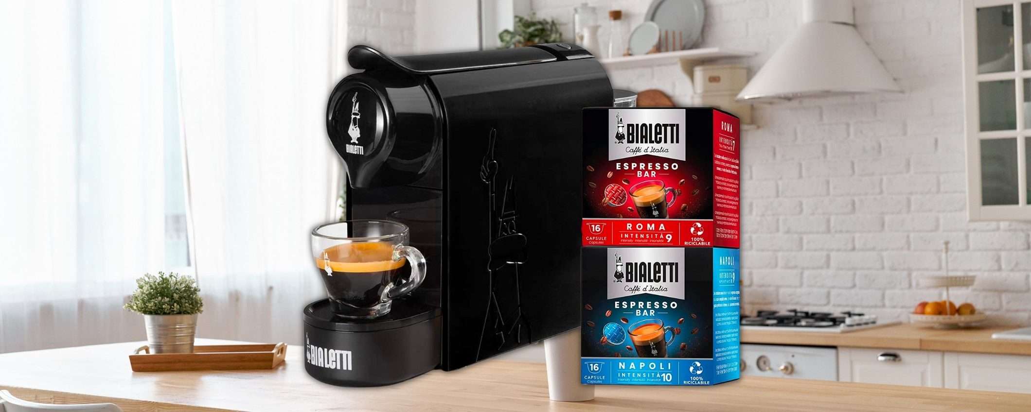 Bialetti GIOIA torna disponibile, 55€ per la macchinetta e 32 capsule