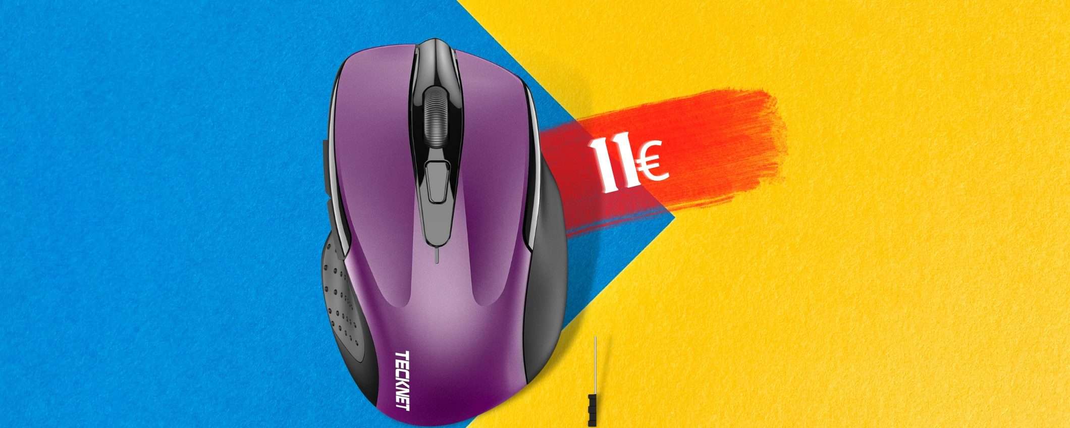 Mouse wireless con SPESA MINIMA, batteria da 24 mesi