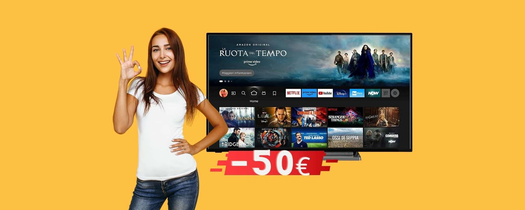 Toshiba lancia una BOMBA: Smart Fire TV da 43 pollici a 50€ in MENO