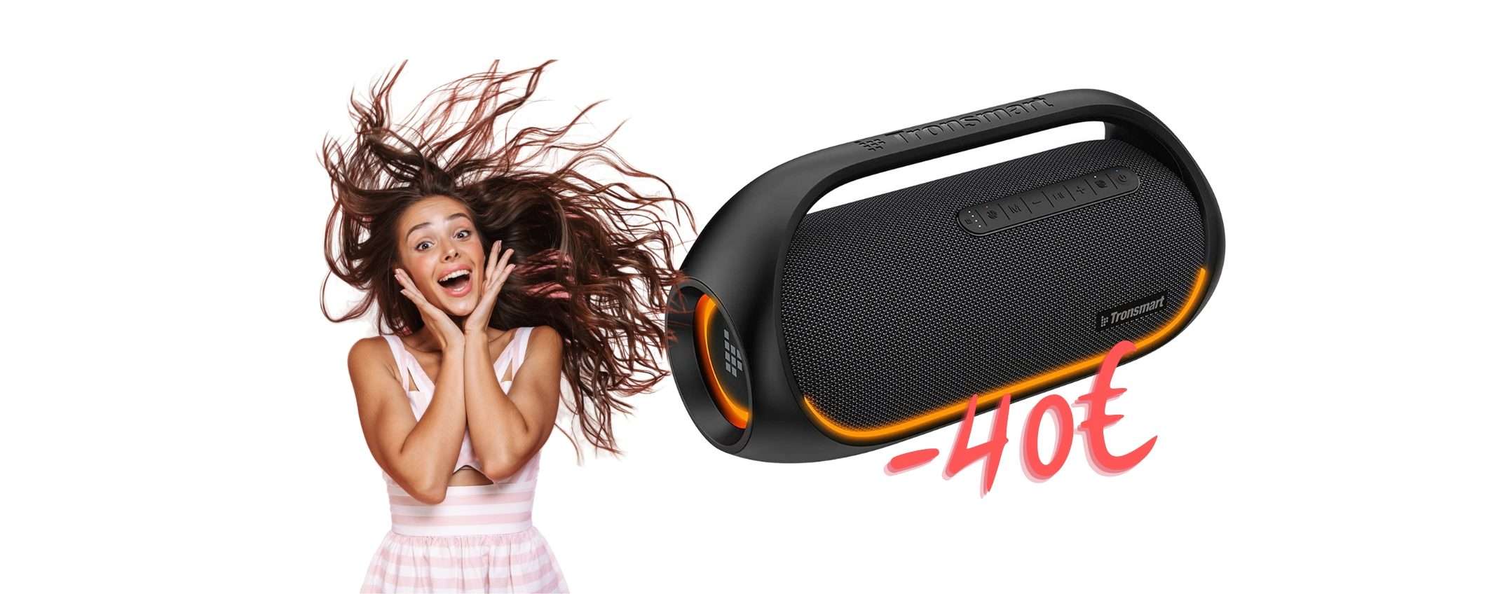 Tronsmart: cassa Bluetooth portatile 60W, impermeabile a 40€ in MENO