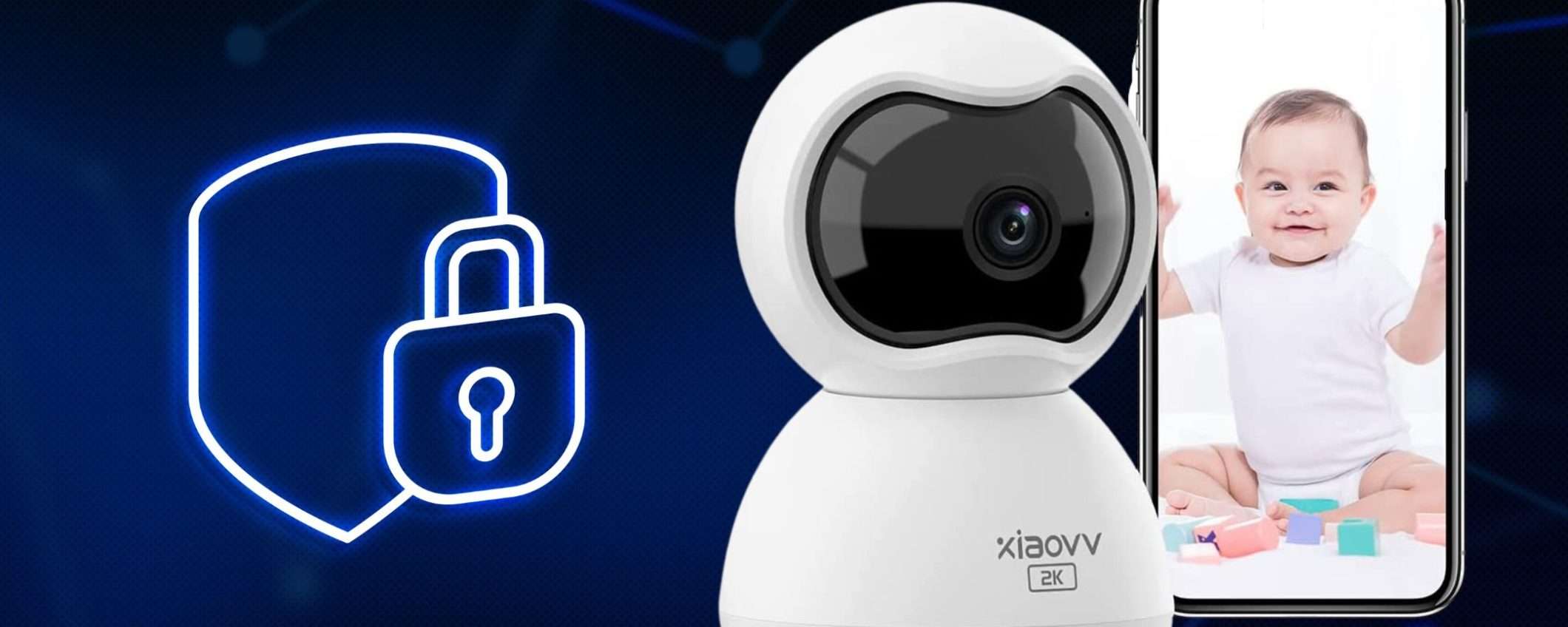 Videocamera di sicurezza 6 in 1 con risoluzione 2K a 19€: sconto ASSURDO 50%