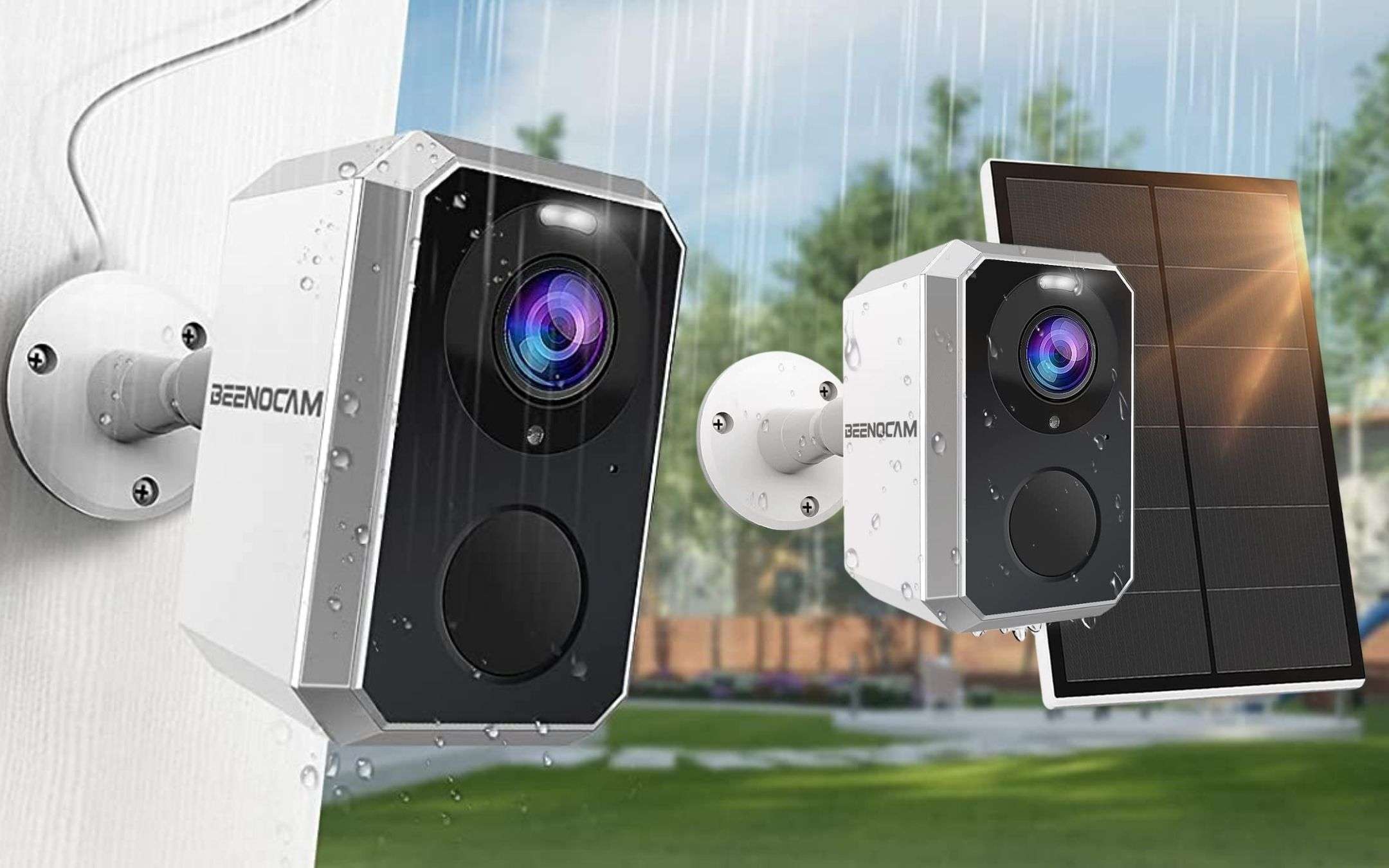 Videocamera 2K con faro e pannello solare: 100% wireless, prezzo SHOCK (39€)