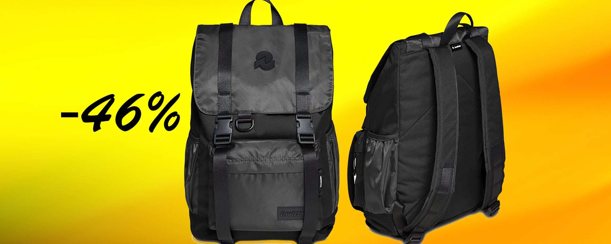 Zaino Invicta con tasca porta PC al prezzo BOMBA: sconto del 46%