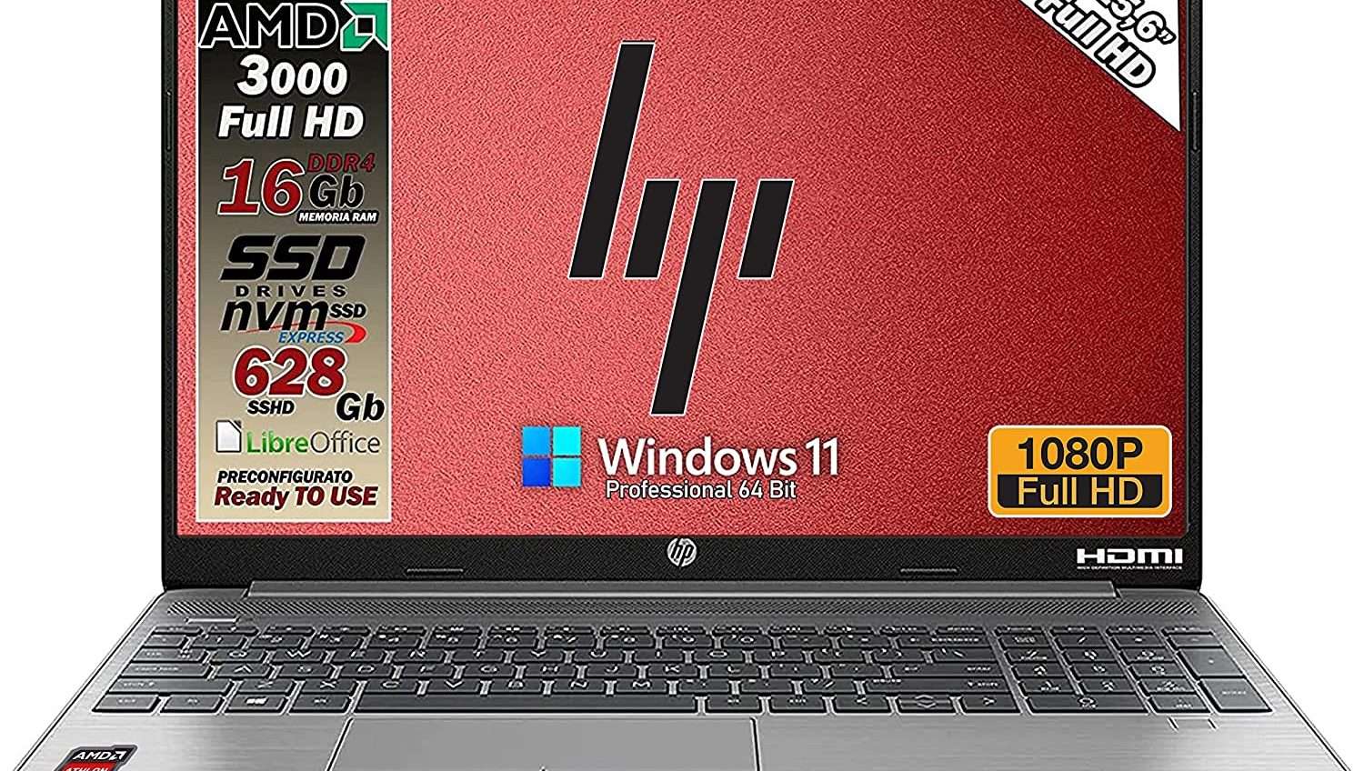 Laptop HP con 16GB di RAM e Windows 11 Pro in offerta WOW