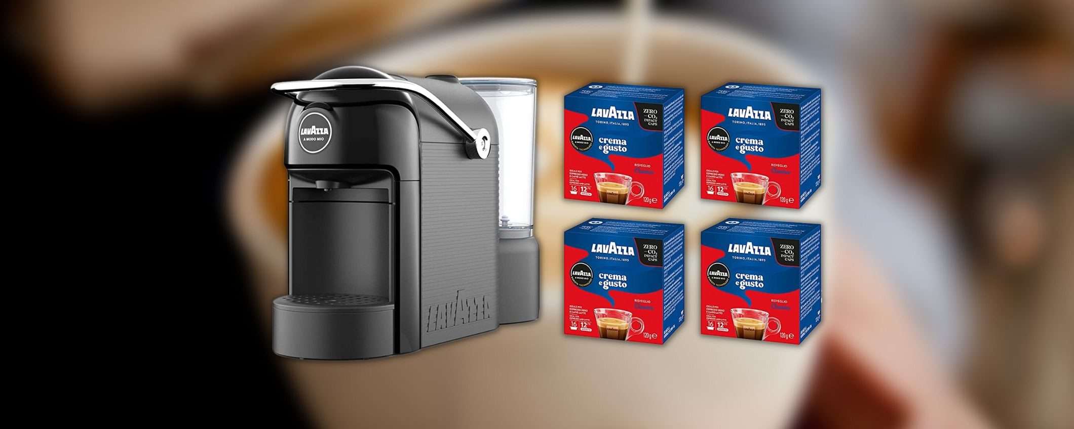 Macchinetta del caffè A Modo Mio Jolie: in offerta e con 64 capsule GRATIS