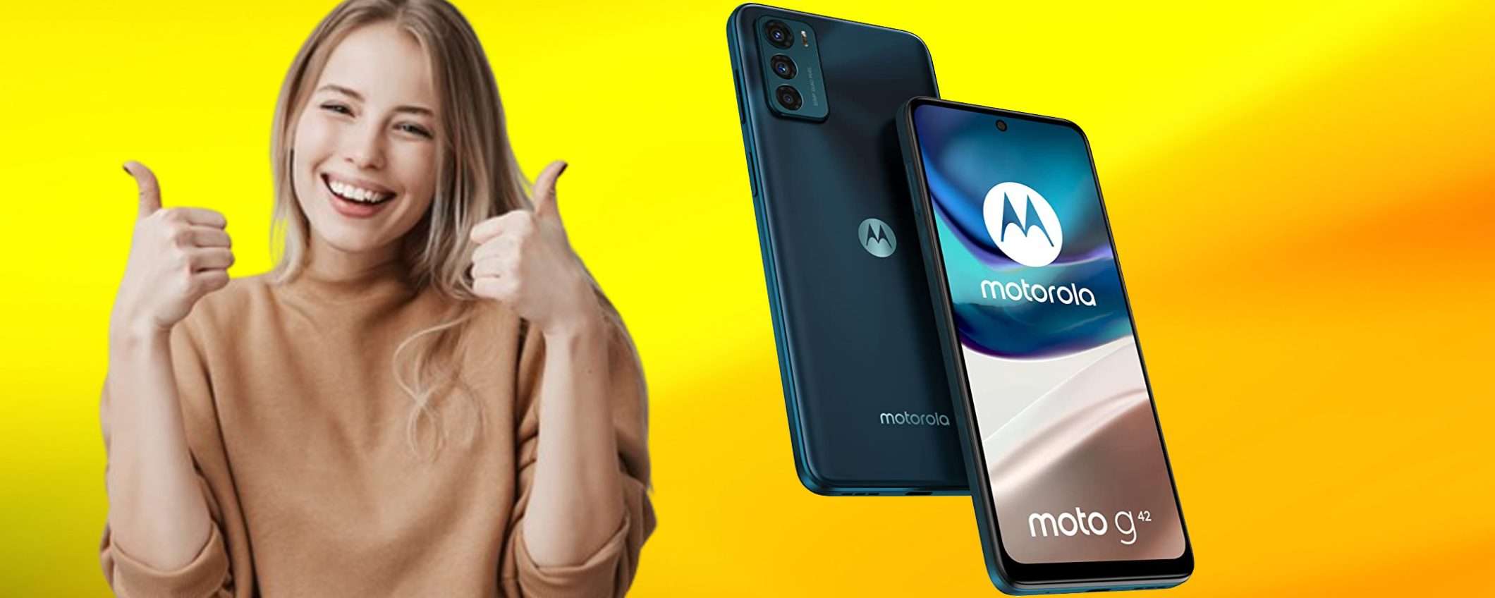 Motorola moto g42 con tripla fotocamera: sconto FOLLE del 39%(Amazon)