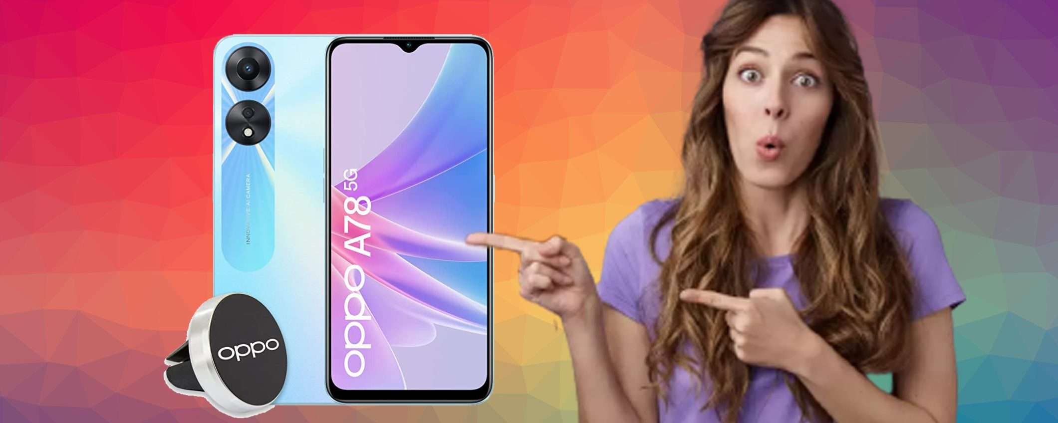 OPPO A78 5G da 128 GB: offerta da non perdere su Amazon (-21%)