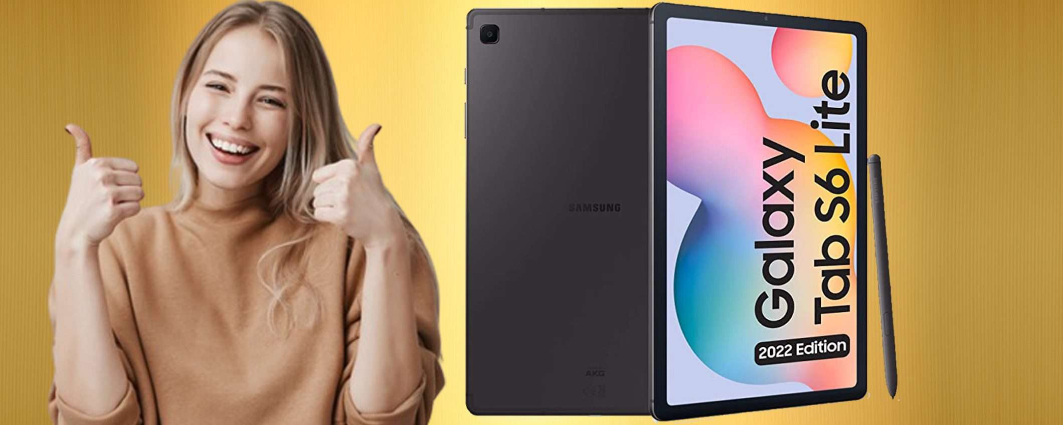 Galaxy Tab S6 Lite in offerta su Amazon: risparmi oltre 150€