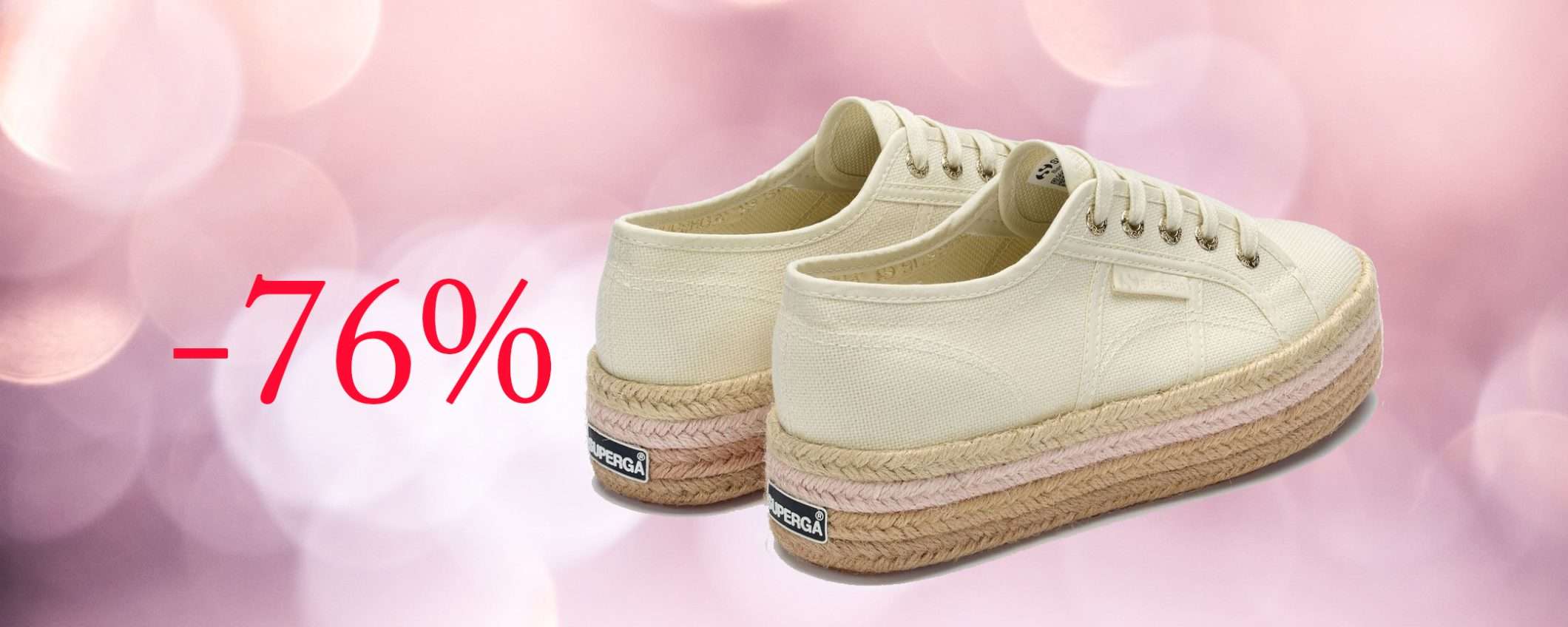 Superga da donna con zeppa alta scontate del 76%: FOLLIA su eBay