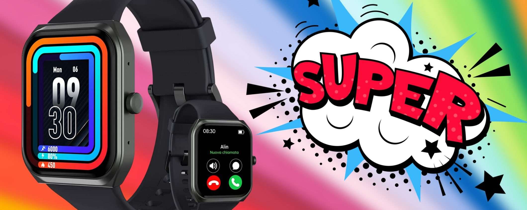 Questo smartwatch da 34€ ha uno schermo ENORME e puoi telefonare (-50%)