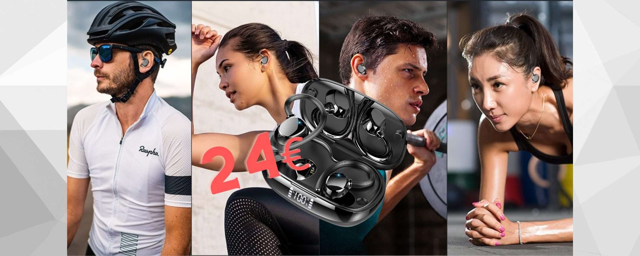 Auricolari wireless perfetti per lo sport in OFFERTA a 24€ su Amazon