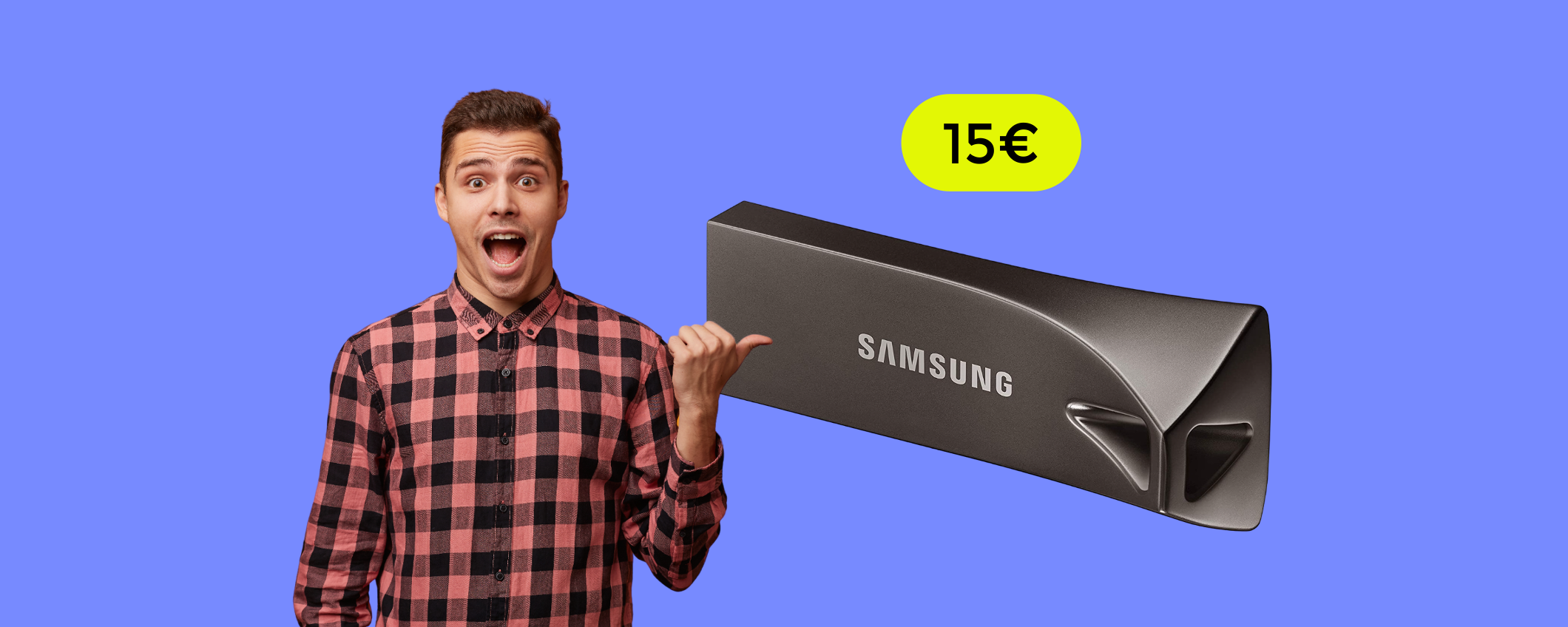 Chiavetta USB 32GB Samsung, resistente e velocissima: già tua a 15€