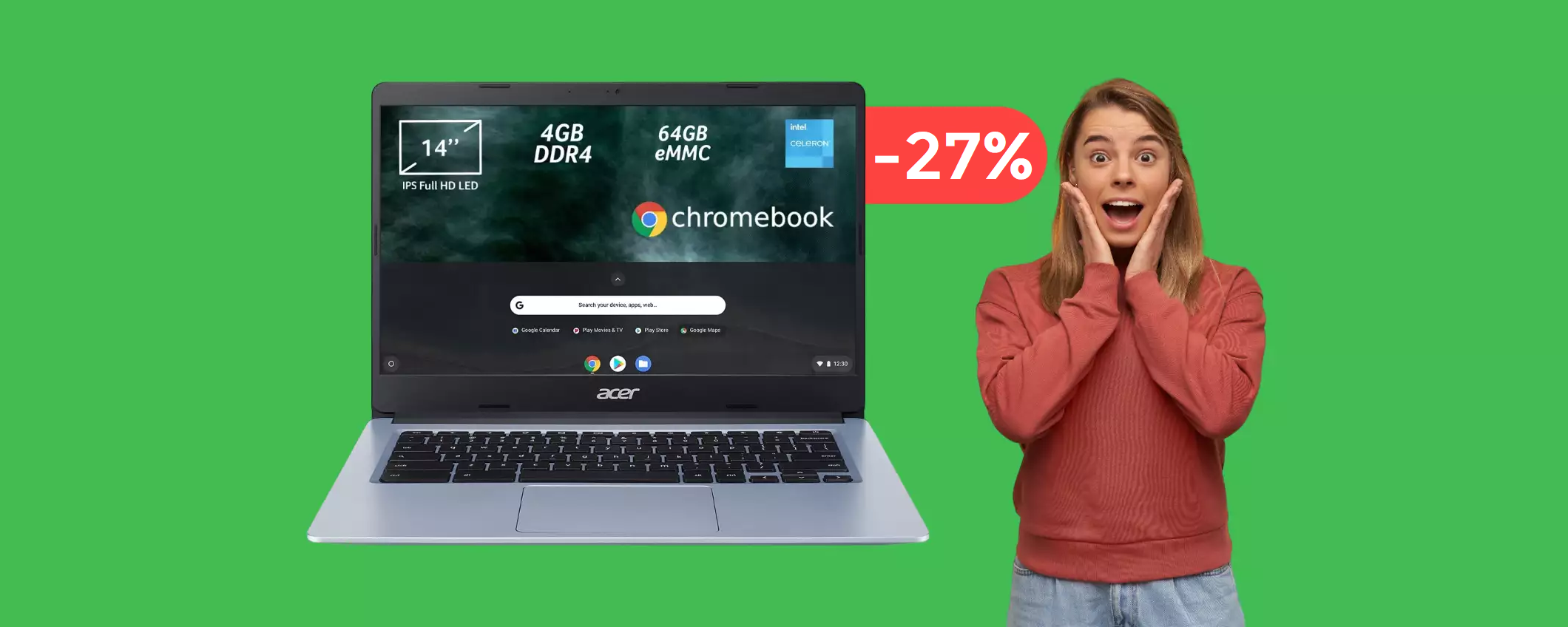 Chromebook Acer in SUPER offerta: il MIGLIORE a questo prezzo (249€)