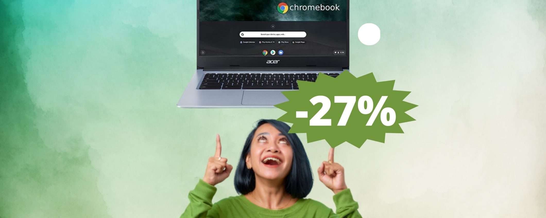 Acer Chromebook: il laptop moderno e leggero in sconto su Amazon