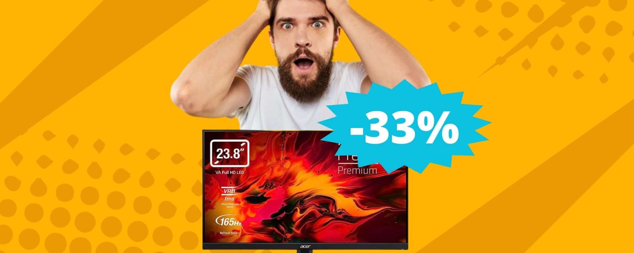 Acer Nitro: il monitor da gaming in sconto del 33%