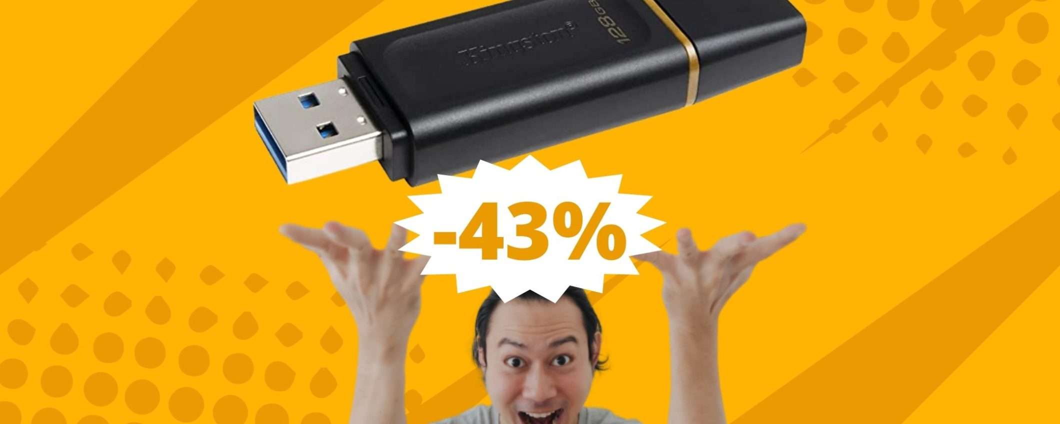 Chiavetta USB Kingston: la più venduta su Amazon ad un prezzo FOLLE