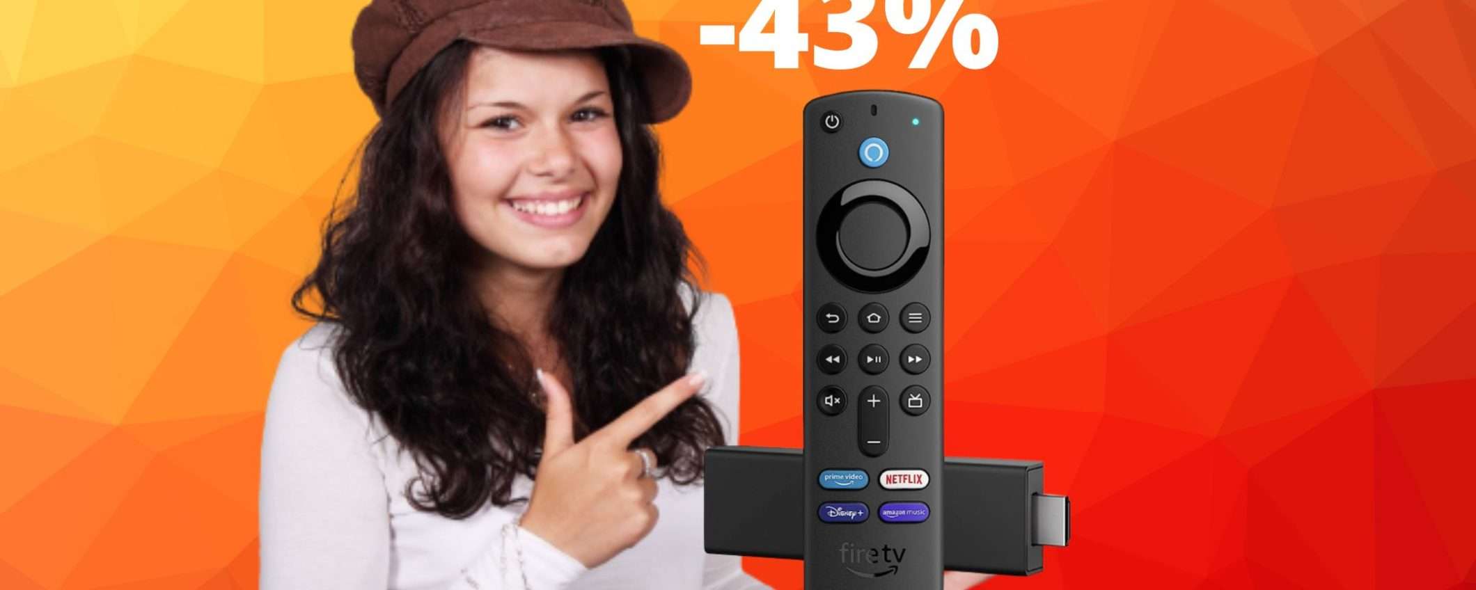 Amazon Fire TV Stick 4K: super sconto del 44%