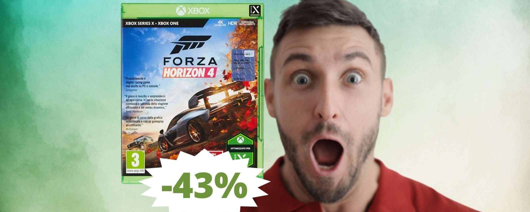 Forza Horizon 4 Xbox: sconto FOLLE del 43% su Amazon