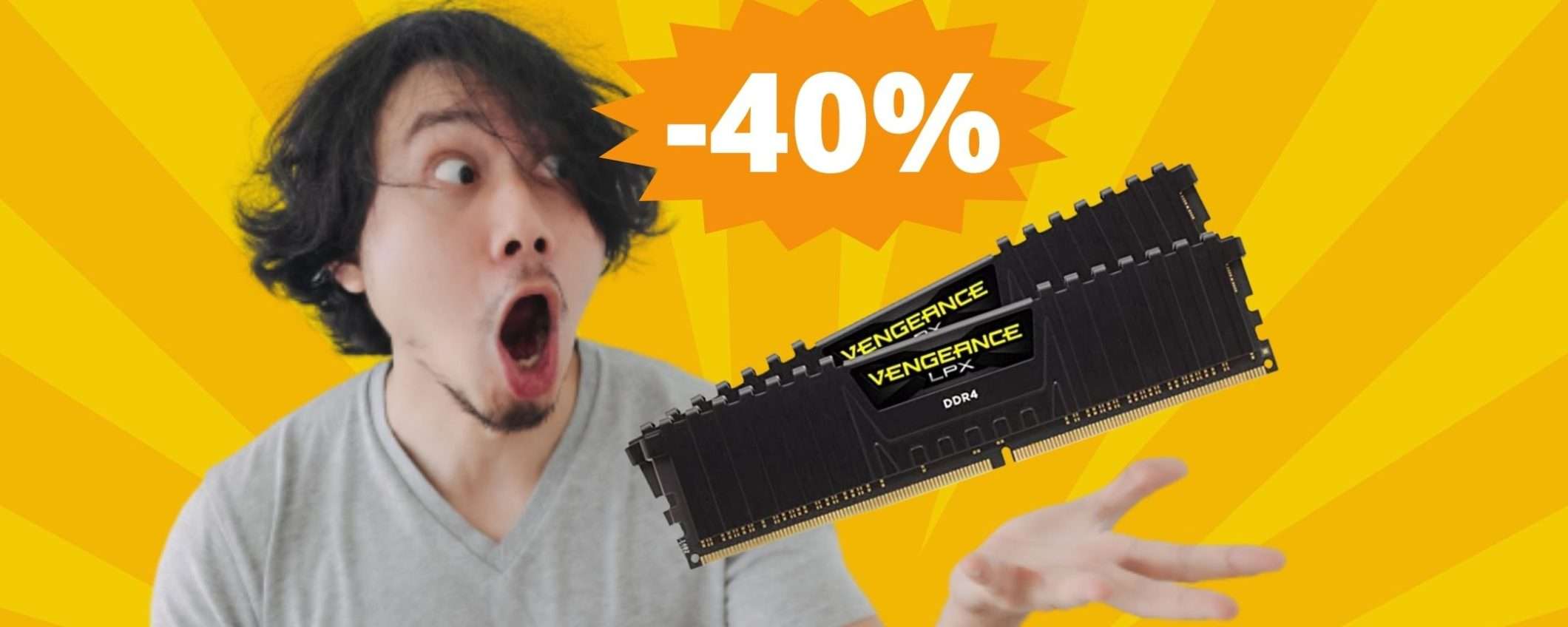 Corsair Vengeance LPX: memorie RAM ad alte prestazioni in mega sconto