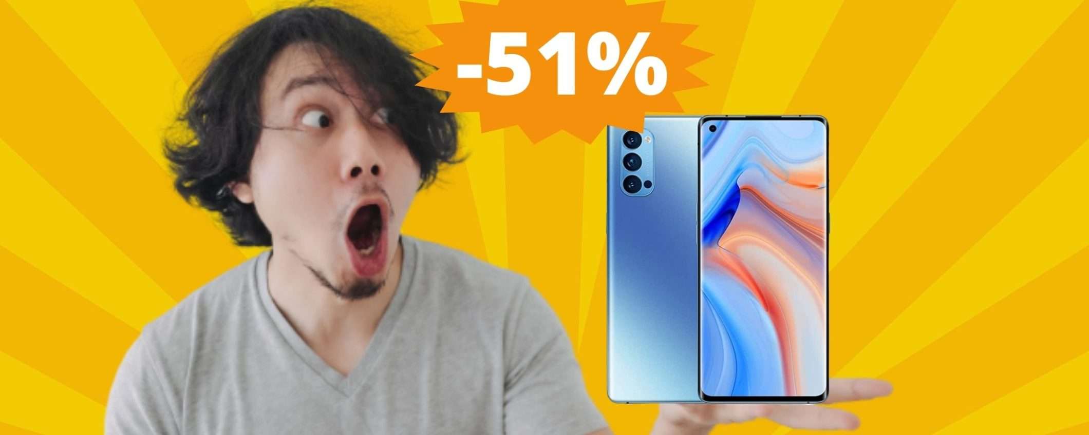 OPPO Reno 4 Pro: sconto IMPERDIBILE del 51%