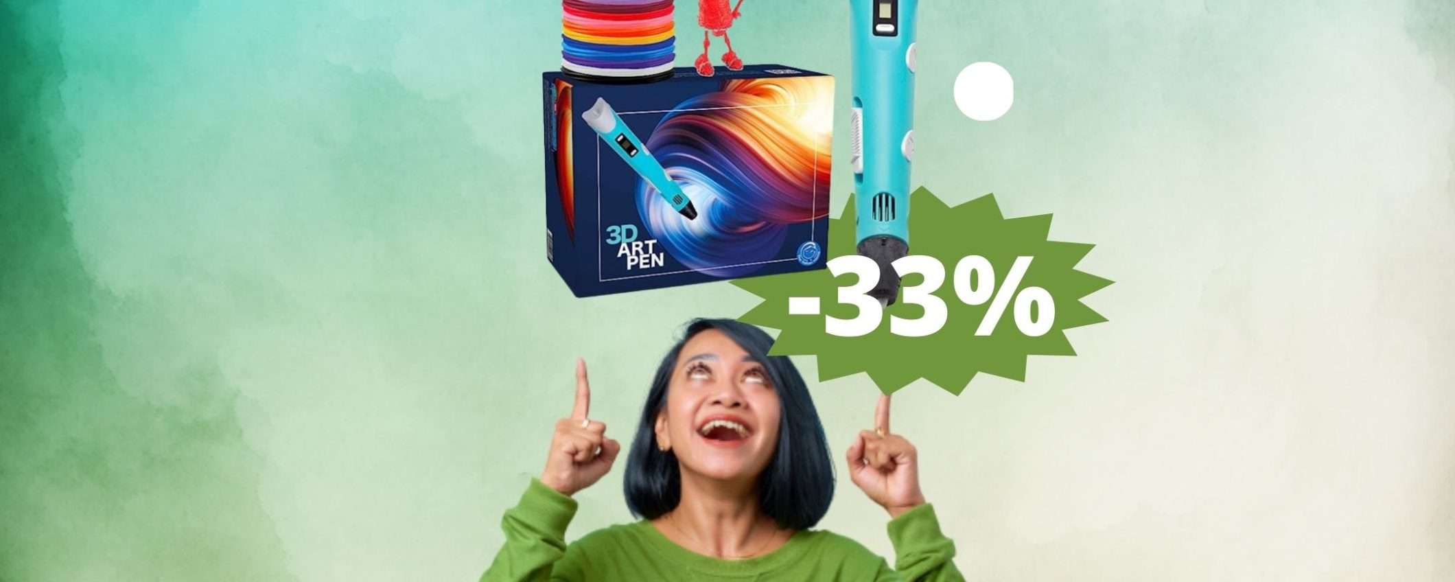 Penna 3D: la più venduta su Amazon, oggi in super sconto