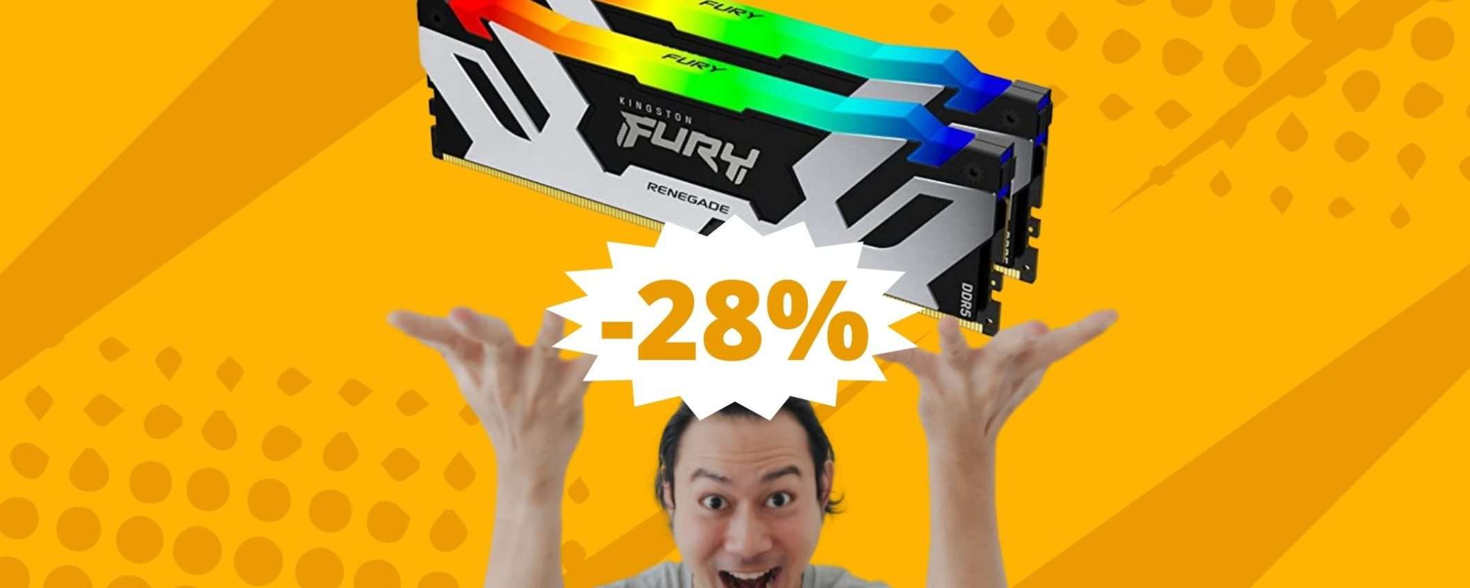 Memorie RAM Kingston Fury Renegade: super sconto per il modello da 32GB