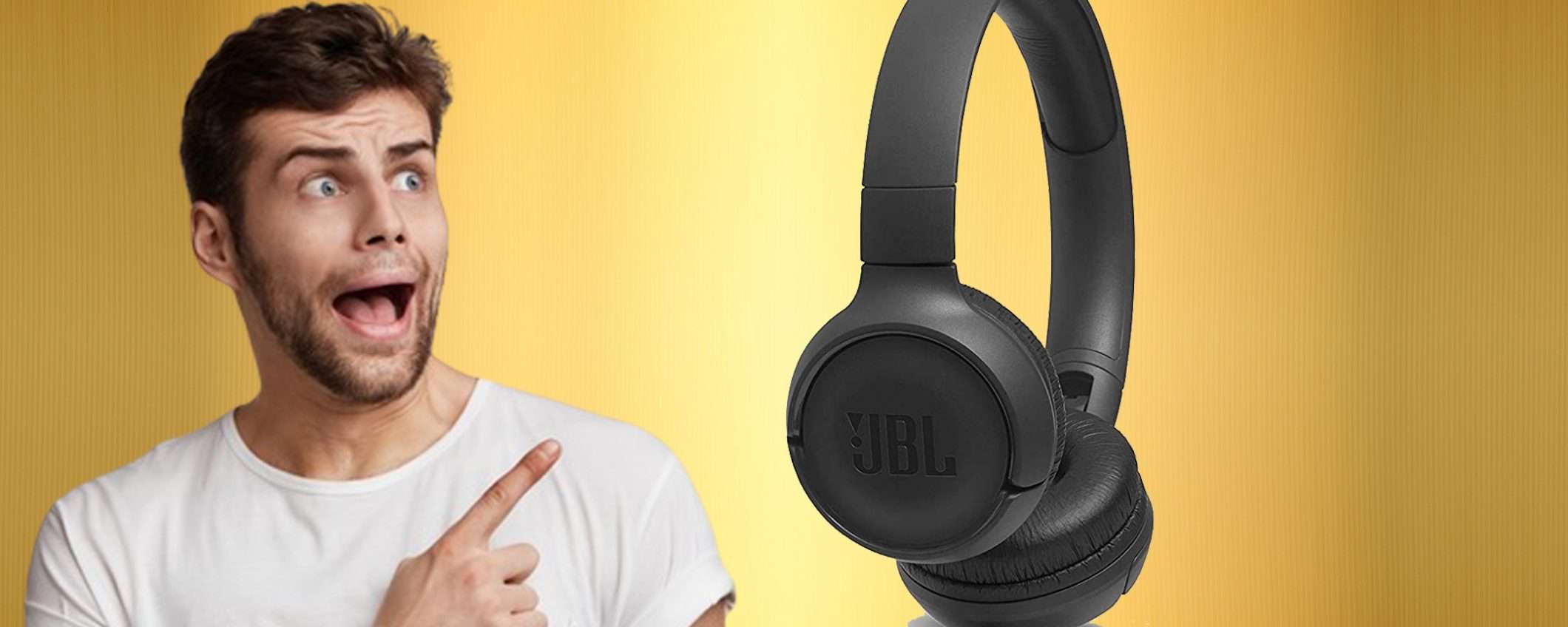 Cuffie JBL Tune 500, POTENTISSIME anche nel prezzo: -28% su Amazon