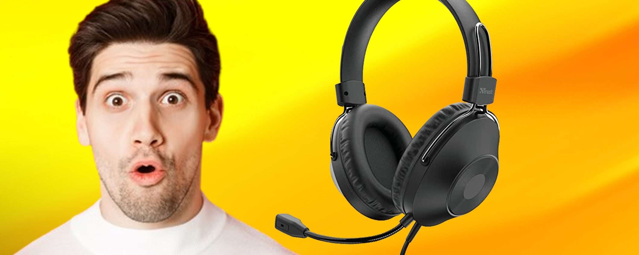 Eccezionali cuffie professioni con microfono: sconto TOP del 33% (Amazon)