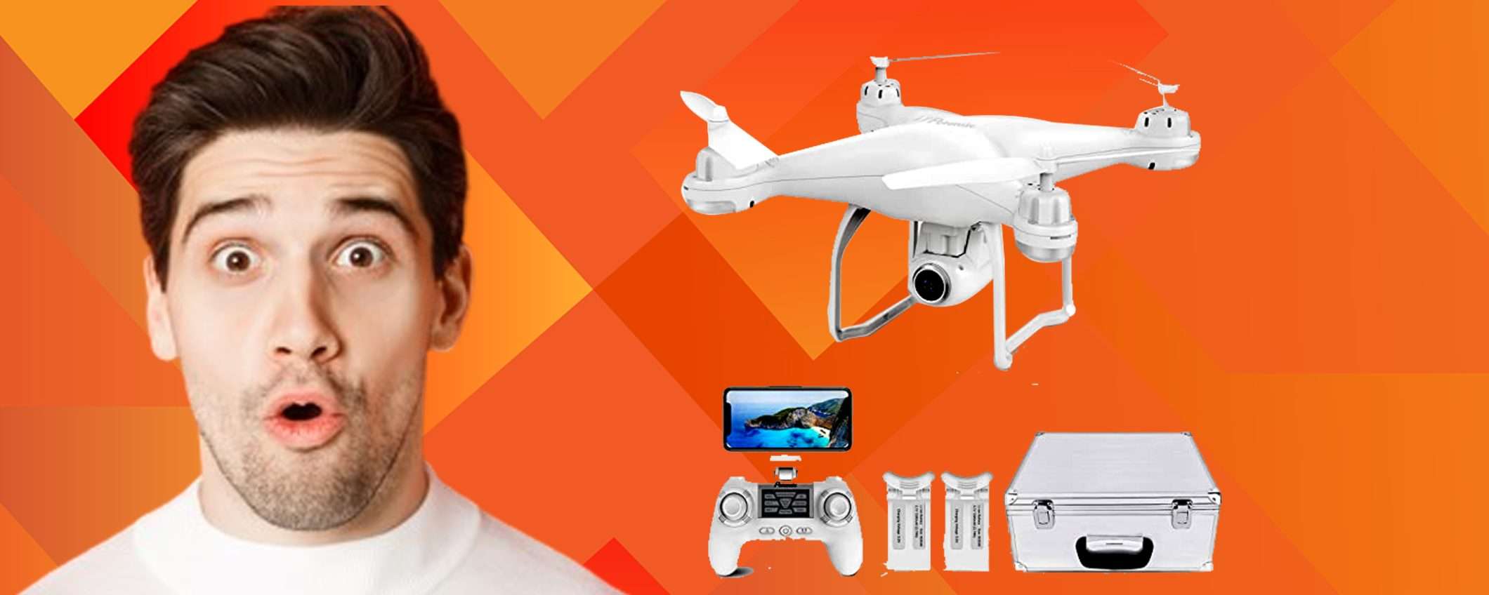 Drone con sistema GPS avanzato: DOPPIO SCONTO su Amazon (15%+coupon 30€)