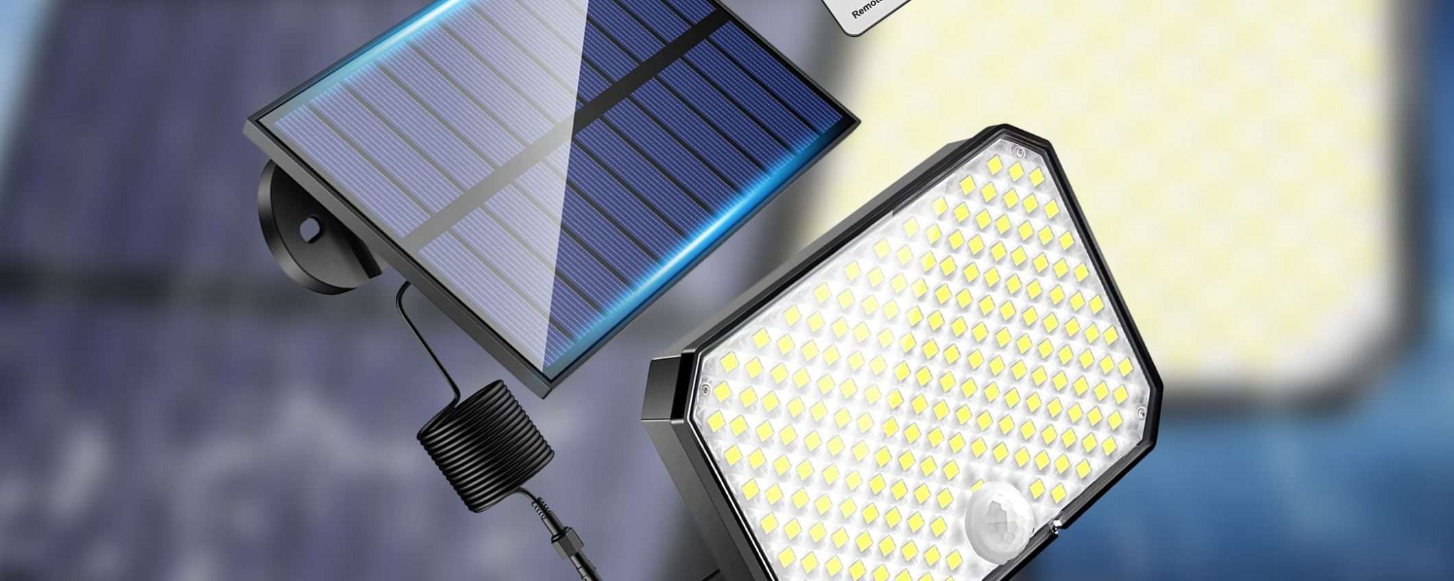 Una bestia di faro solare 190 LED: tanta luce GRATIS, prezzo ridicolo (15€)